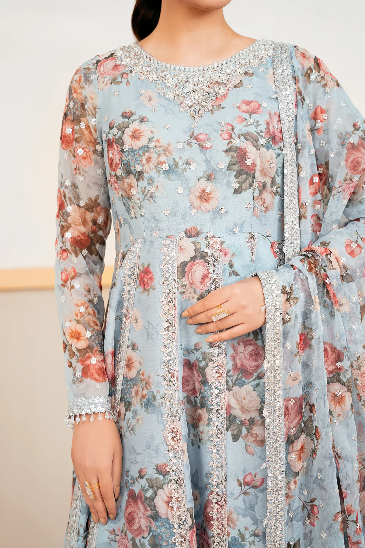 EMBELLISHED PRINTED CHIFFON PR-1058 - Image 6