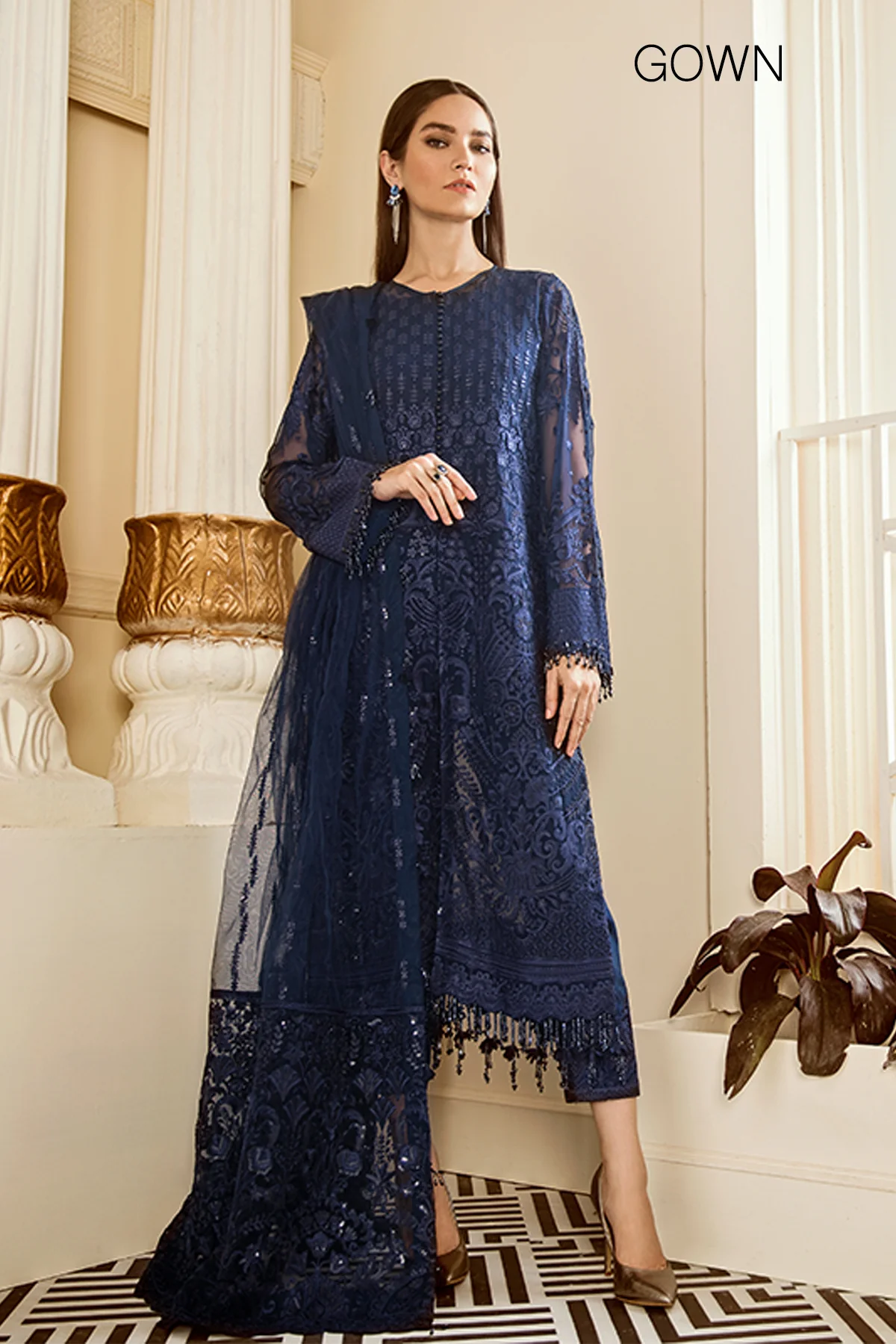 EMBROIDERED CHIFFON CH06-02 STITCHED - Image 4