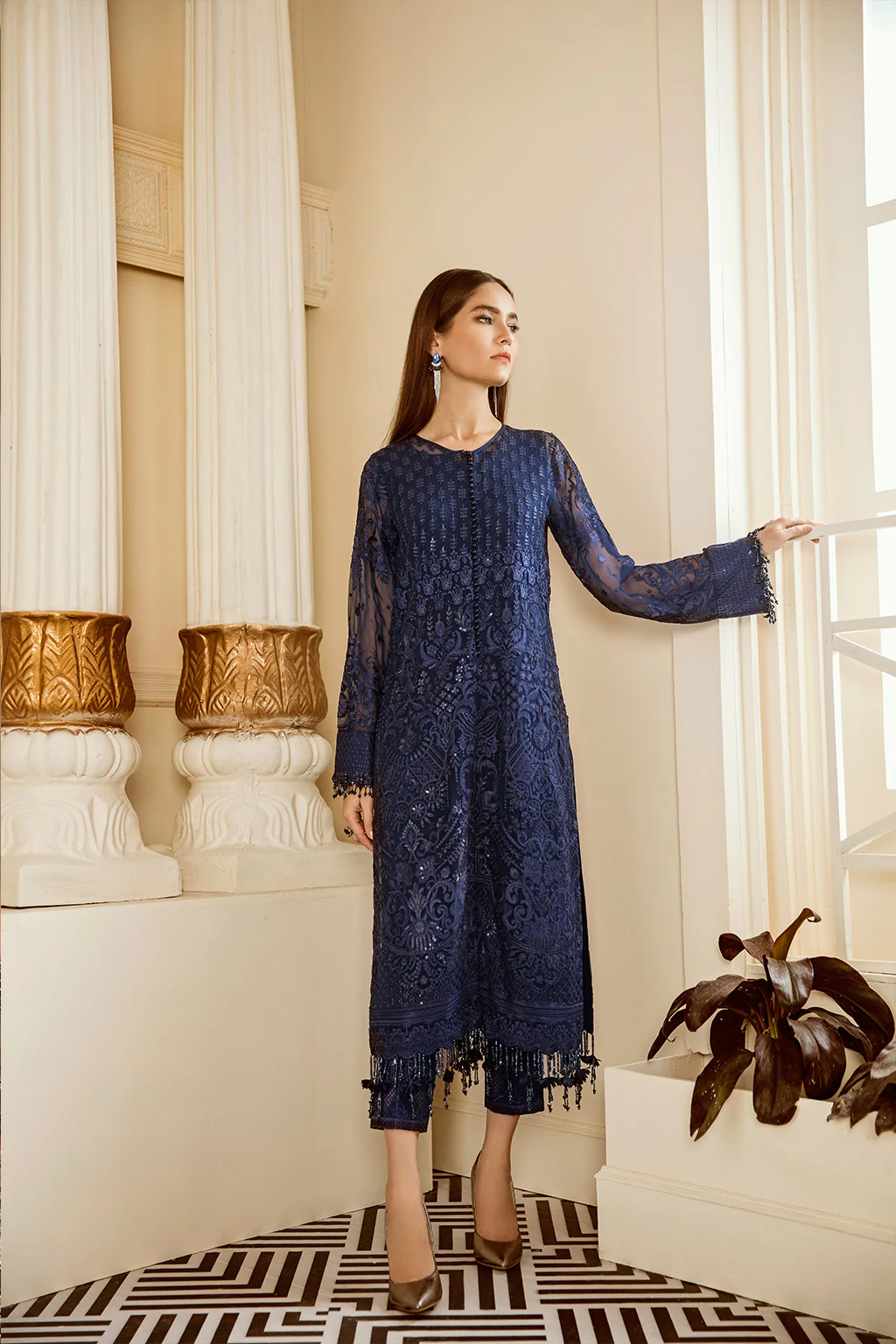 EMBROIDERED CHIFFON CH06-02 STITCHED - Image 6