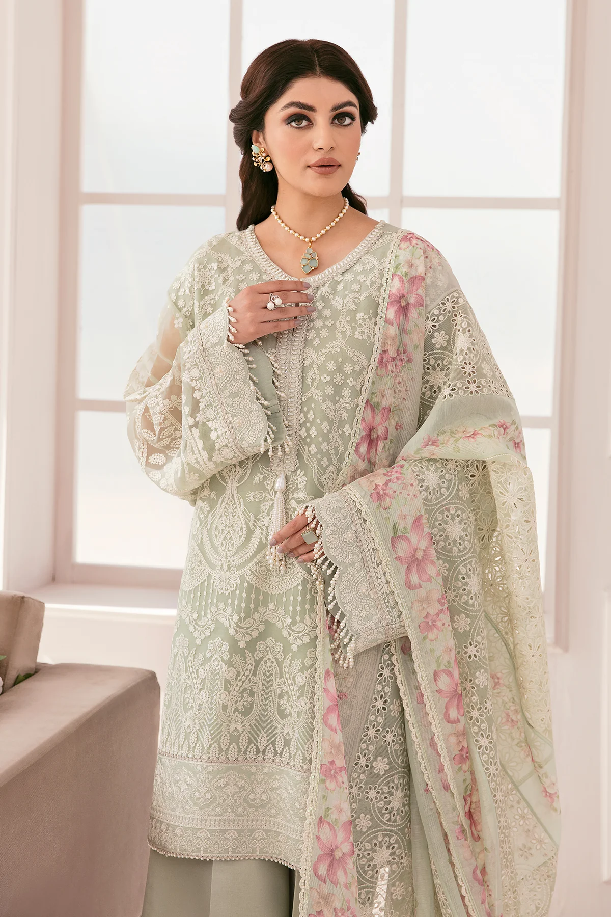 EMBROIDERED CHIFFON CH11-01 STITCHED - Image 6