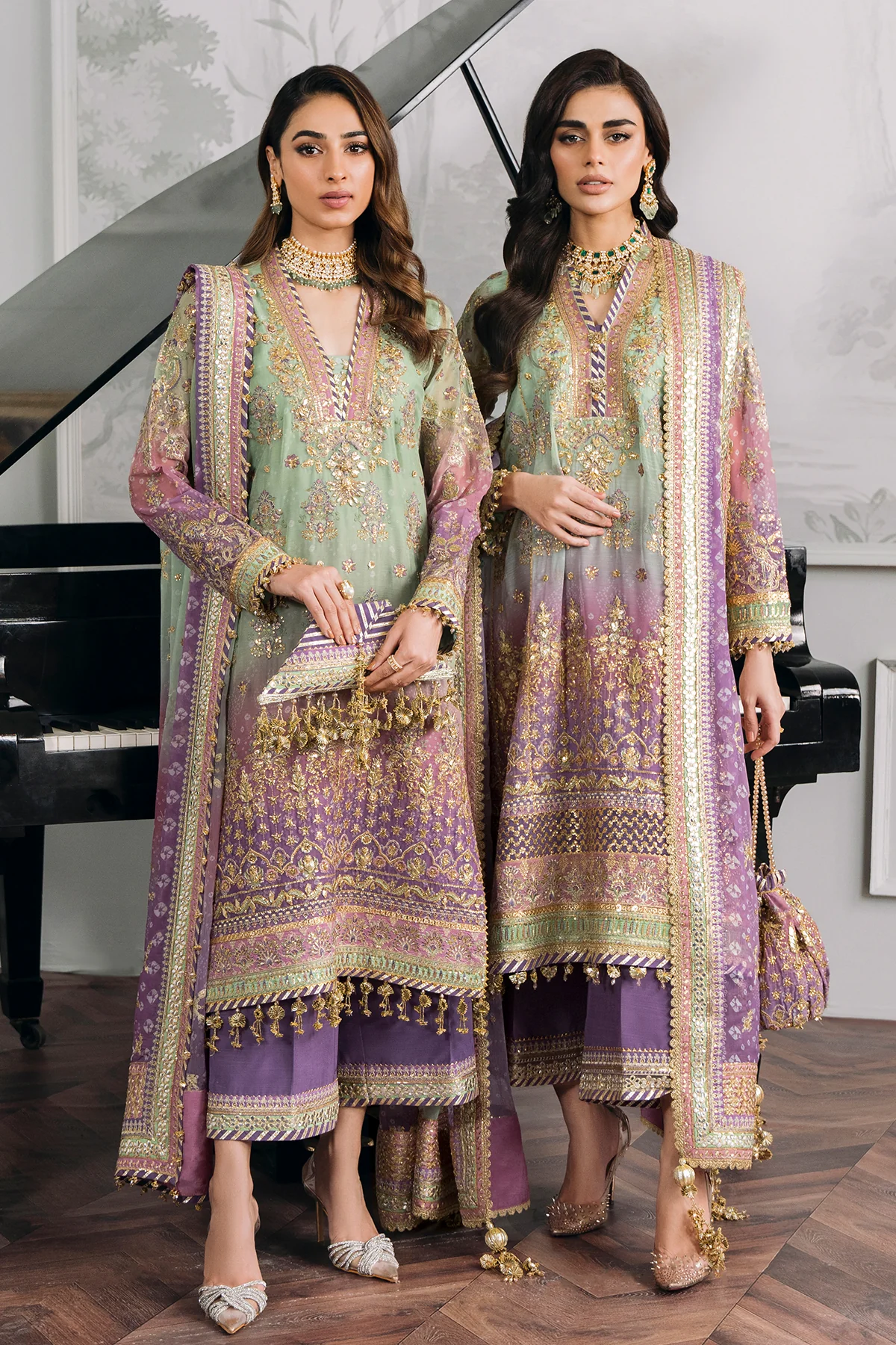 EMBROIDERED CHIFFON CH12-08 STITCHED