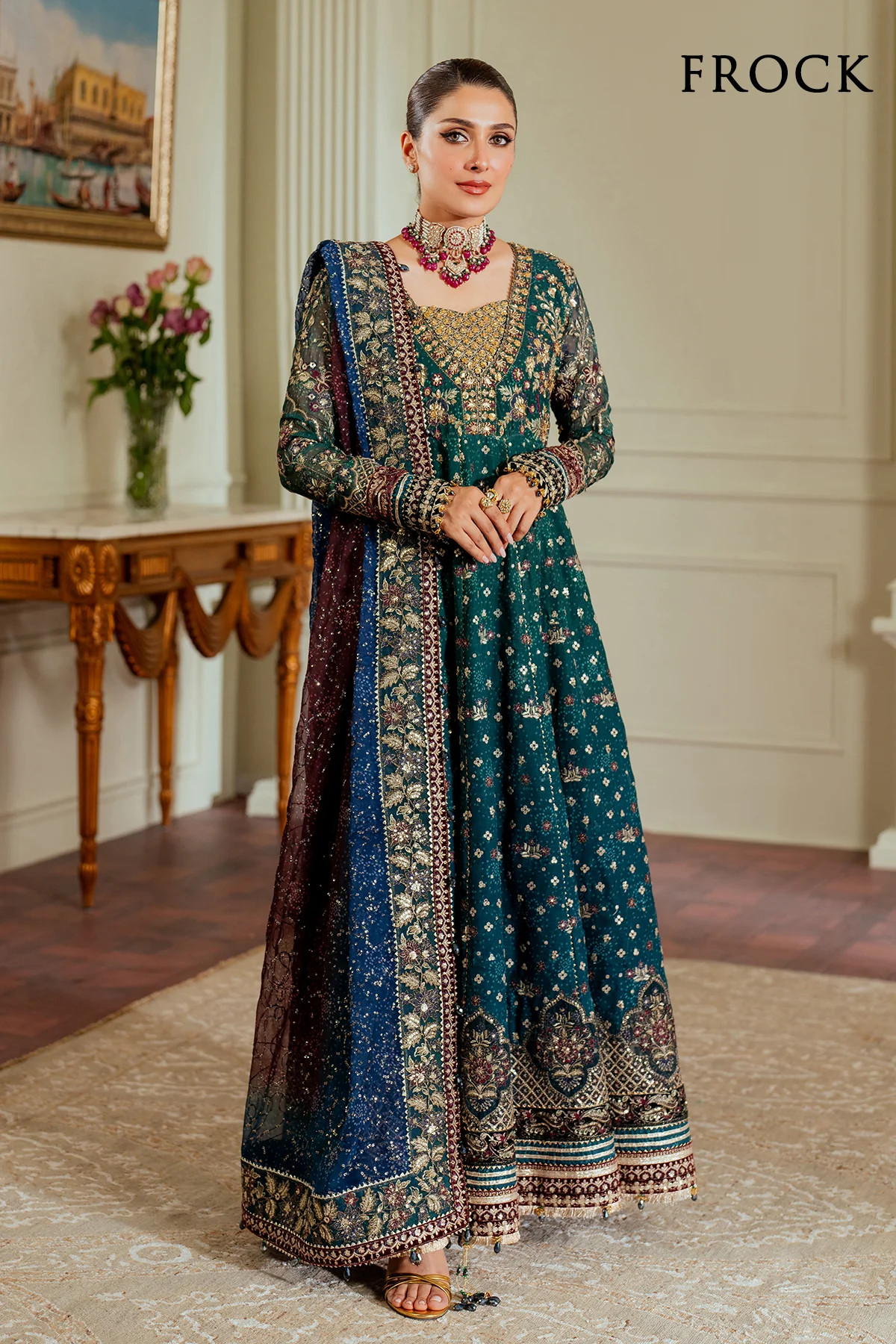 EMBROIDERED CHIFFON CH13-03 UNSTITCHED - Image 2