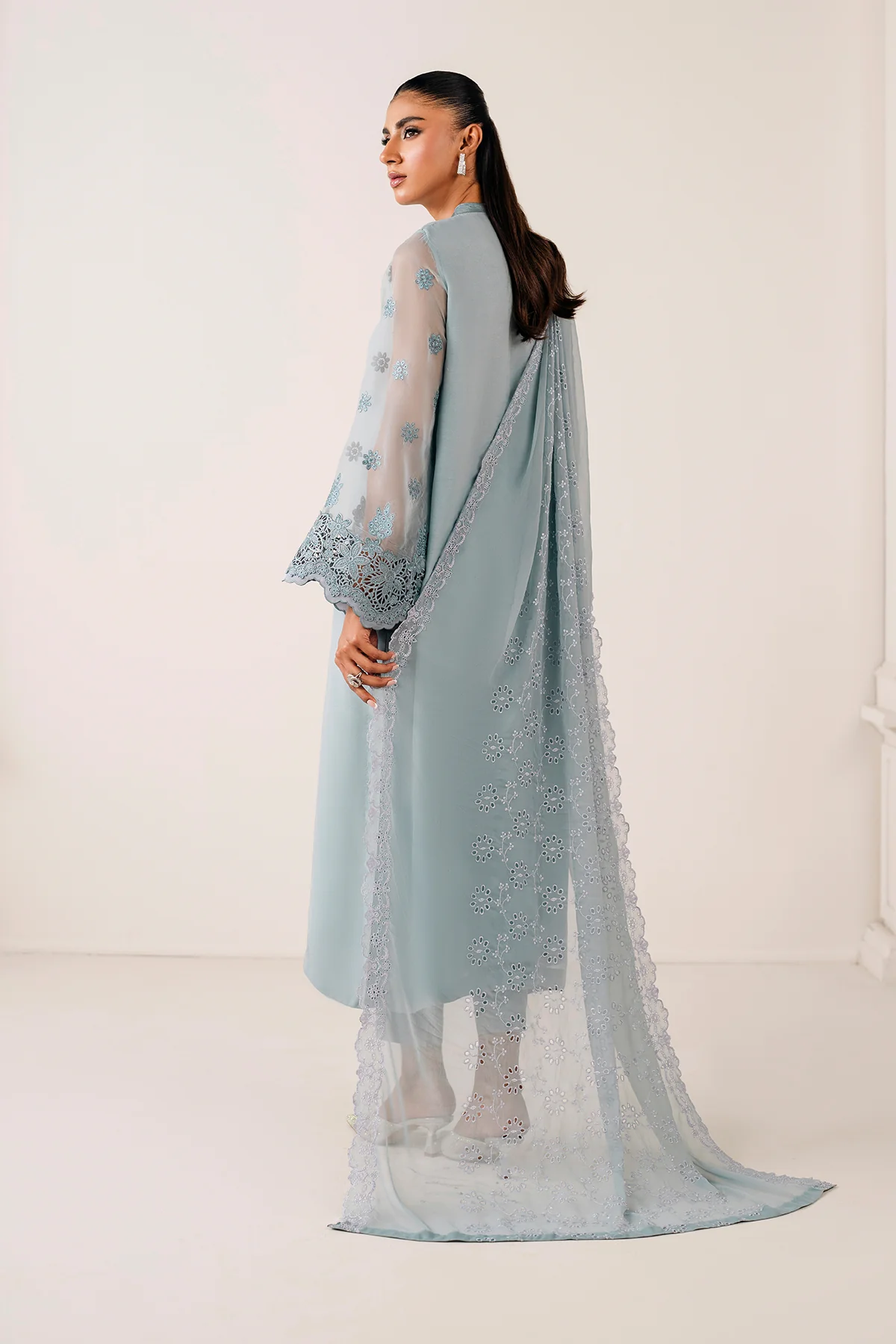 EMBROIDERED CHIFFON DUPATTA 75 - Image 2
