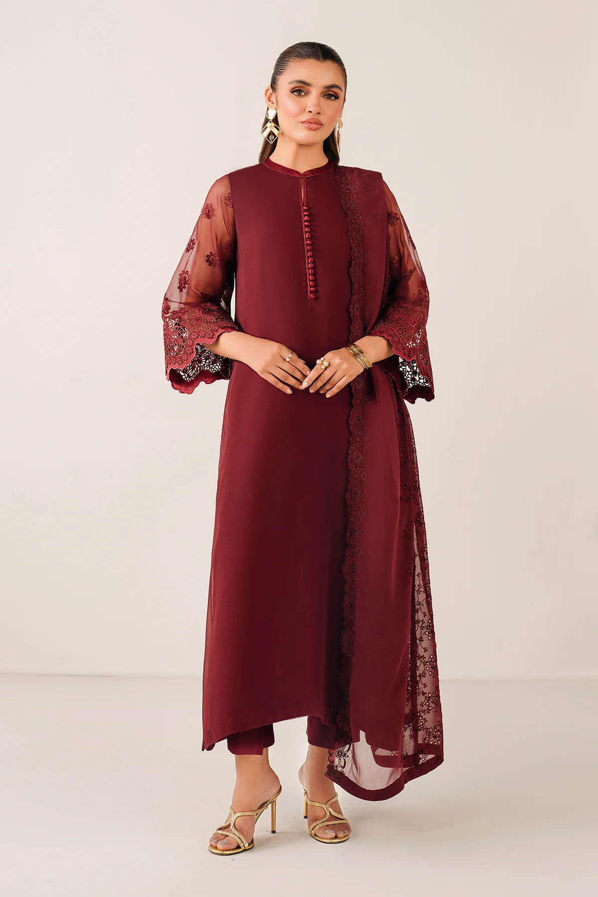 EMBROIDERED CHIFFON DUPATTA 76