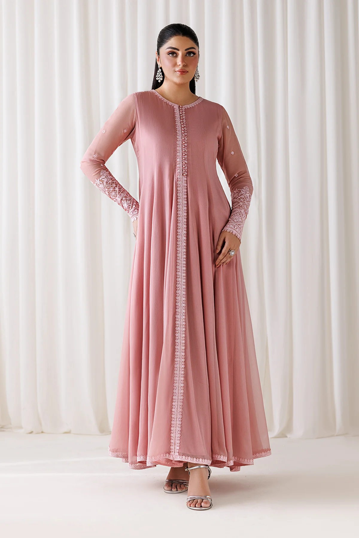 EMBROIDERED CHIFFON EN-1299