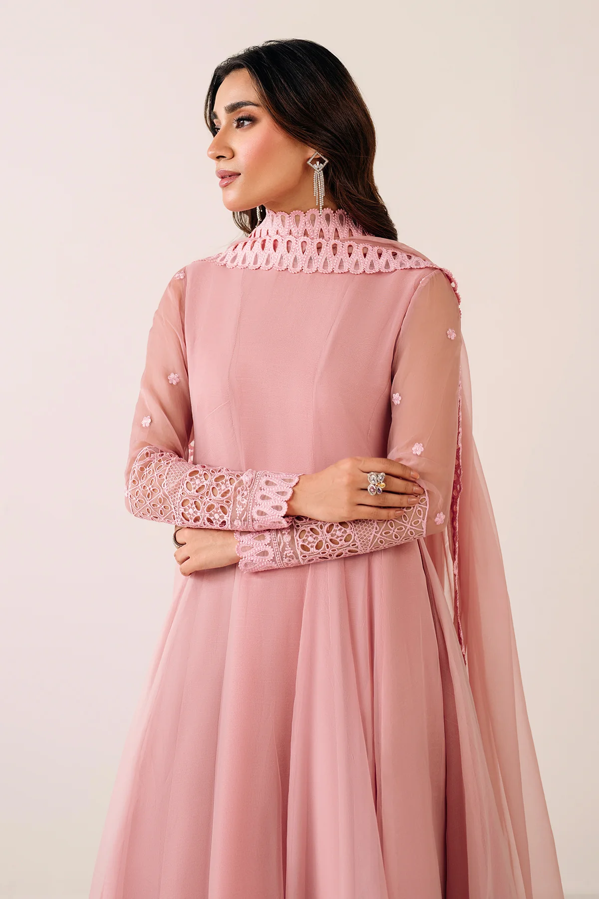 EMBROIDERED CHIFFON FROCK PR-1124 - Image 3