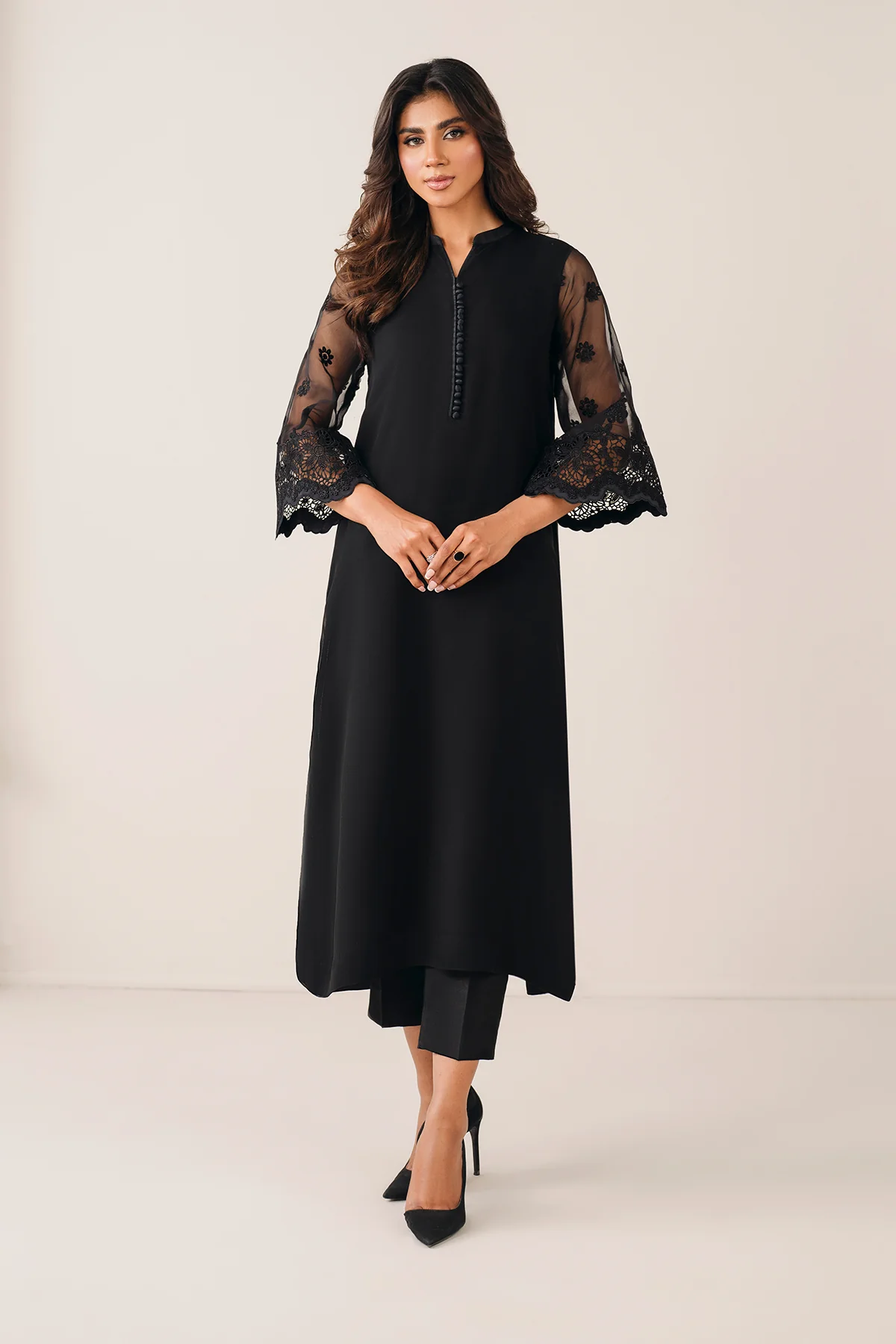 EMBROIDERED CHIFFON PR-1129