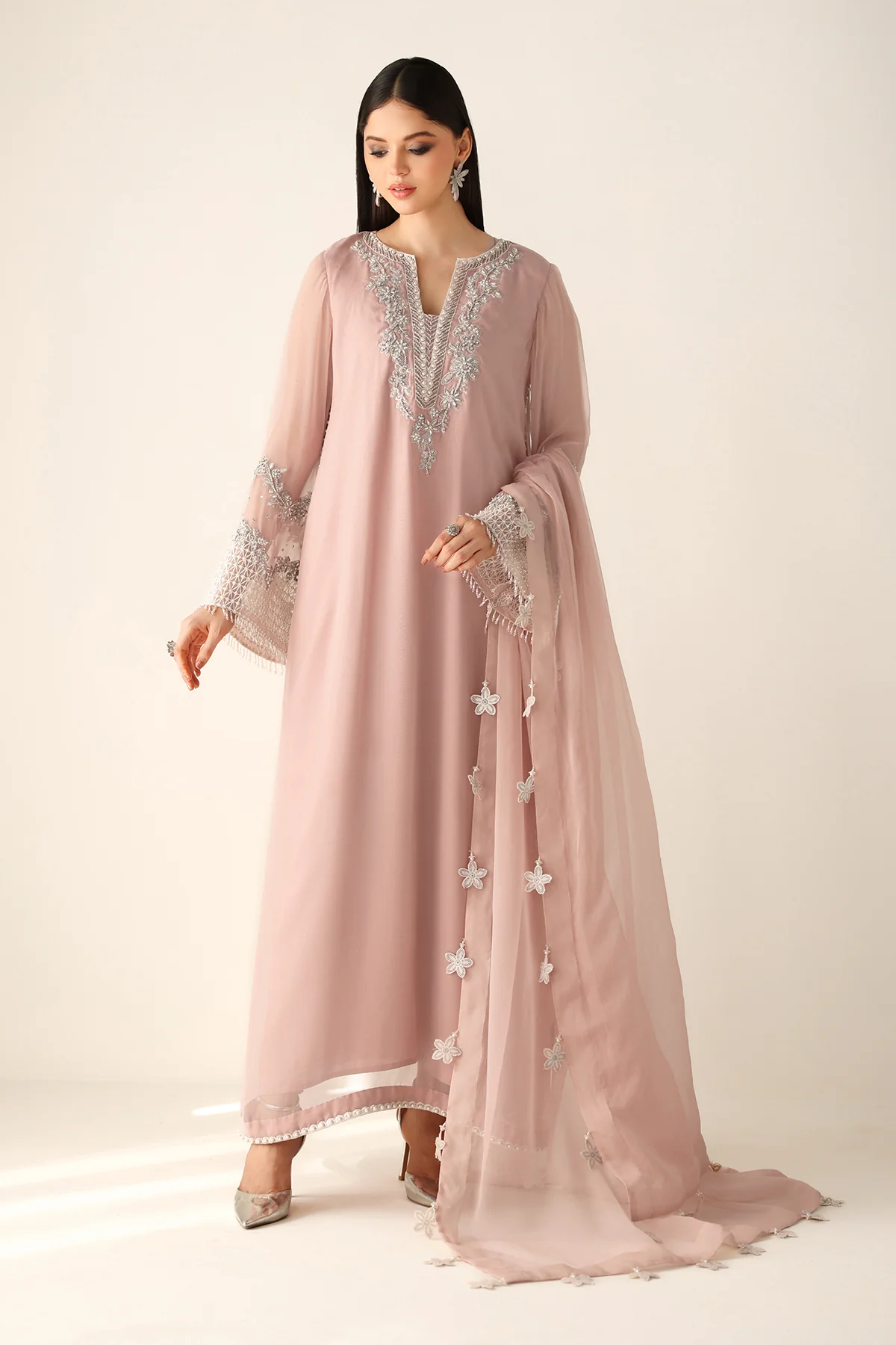 EMBROIDERED CHIFFON PR-1154