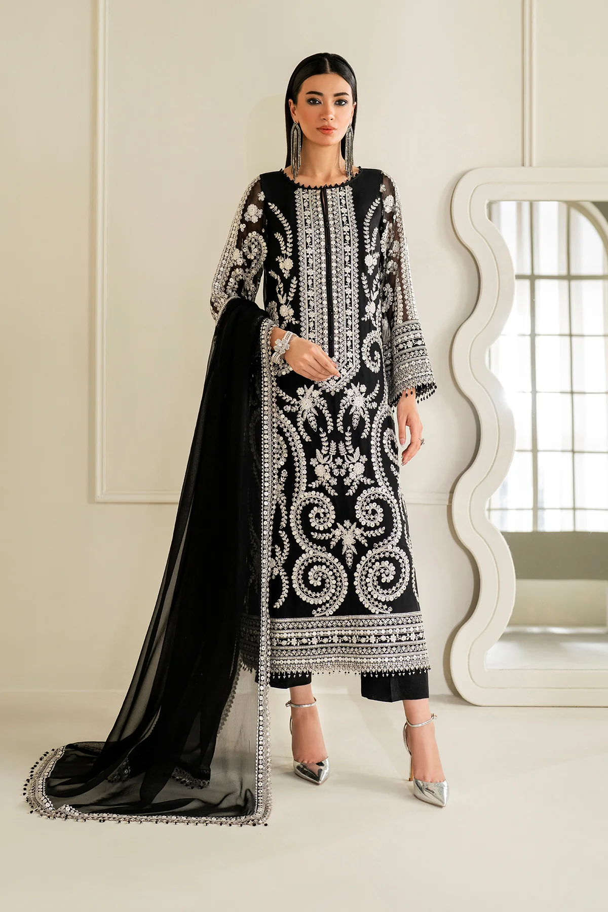 EMBROIDERED CHIFFON SF-4158
