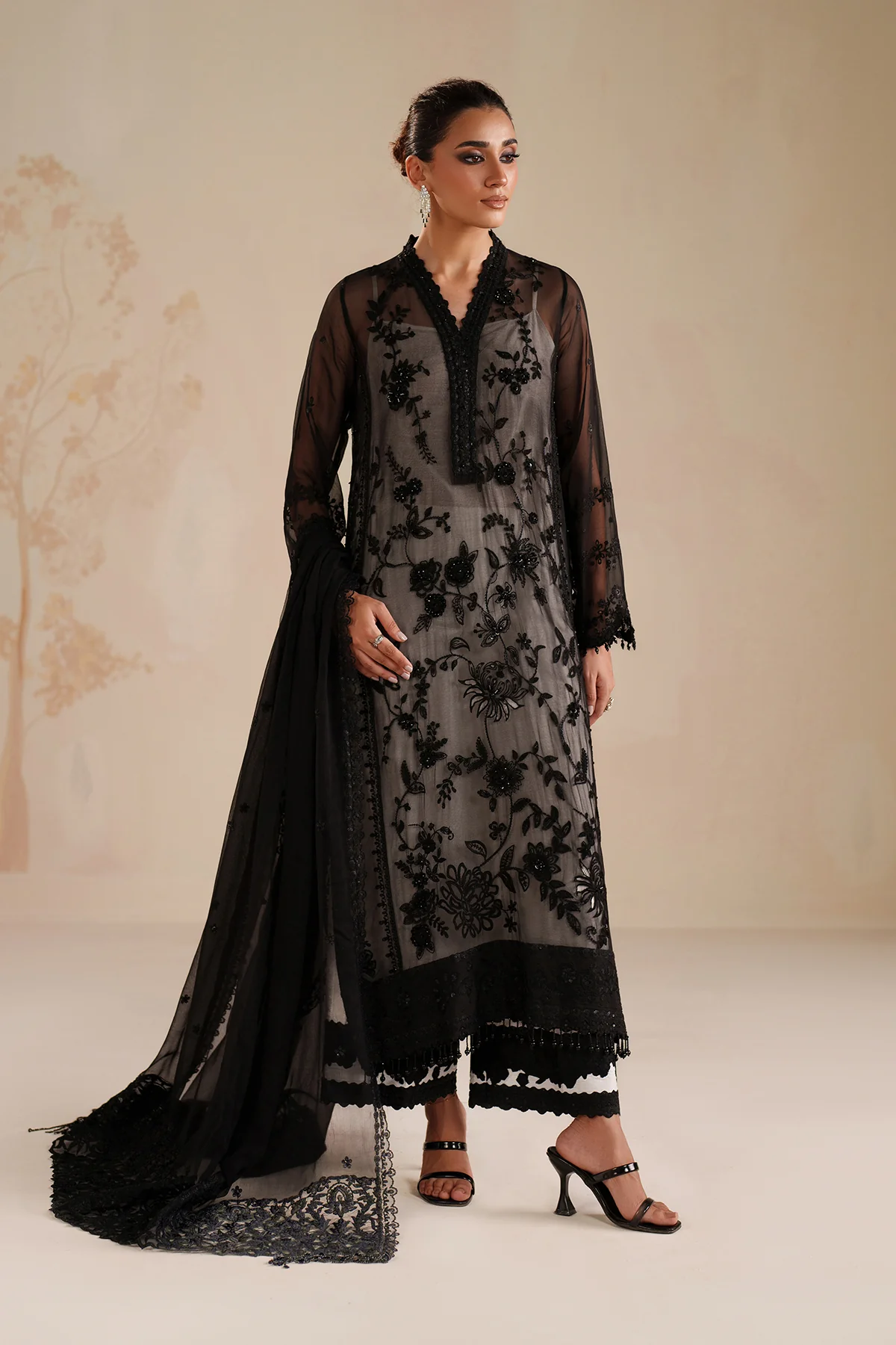 EMBROIDERED CHIFFON SF-4365