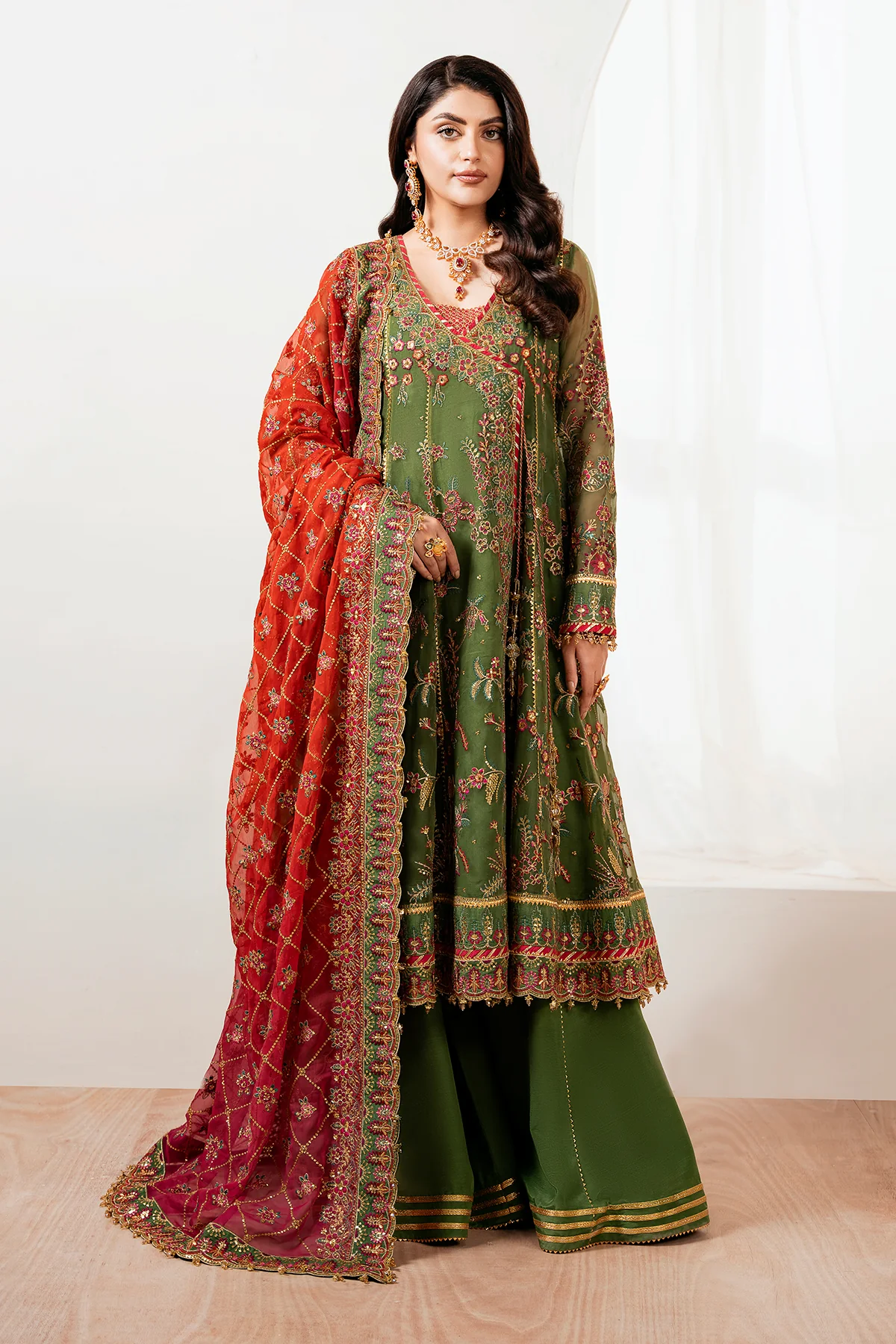 EMBROIDERED CHIFFON UF-4037