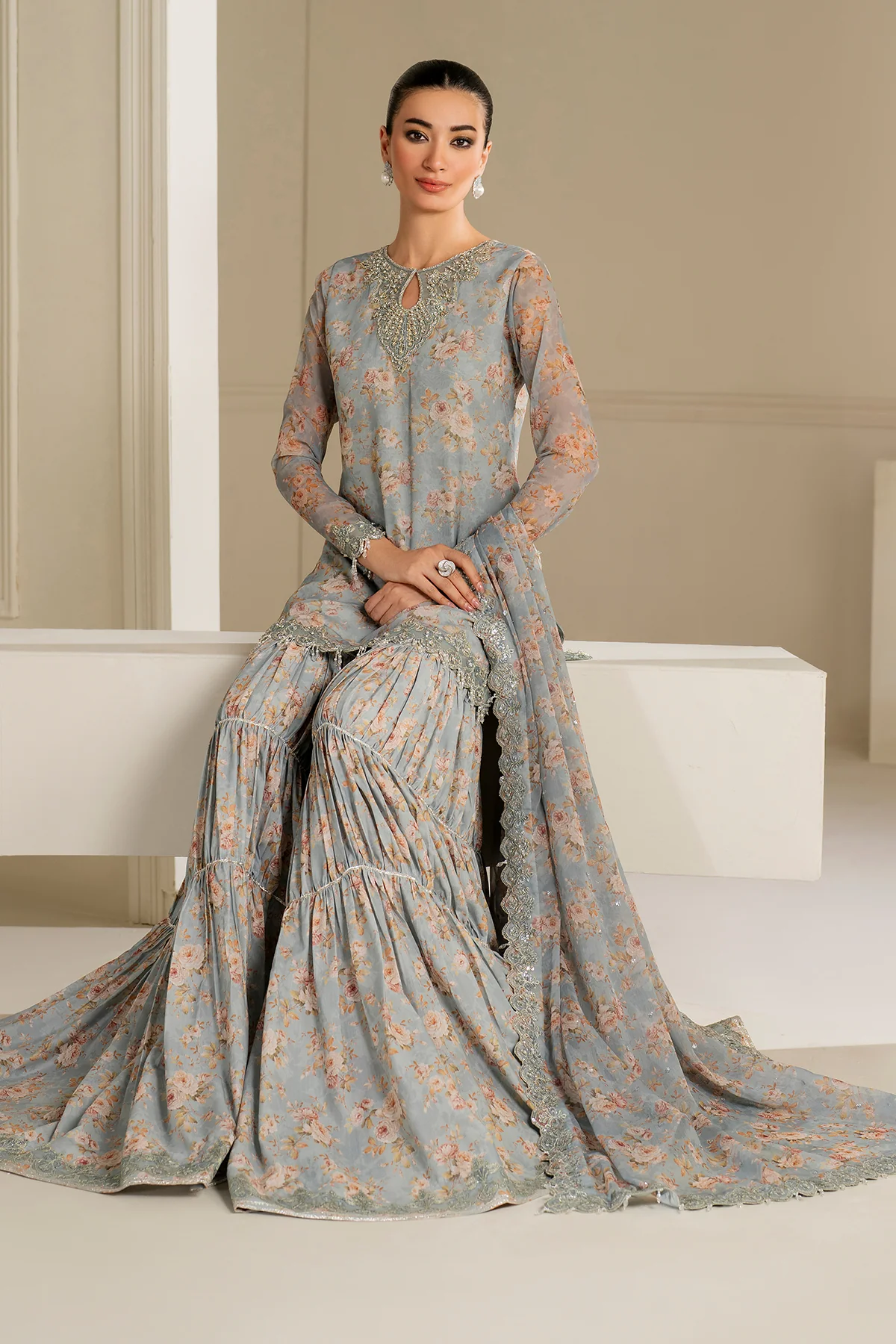 EMBROIDERED CHIFFON UF-4165 - Image 6