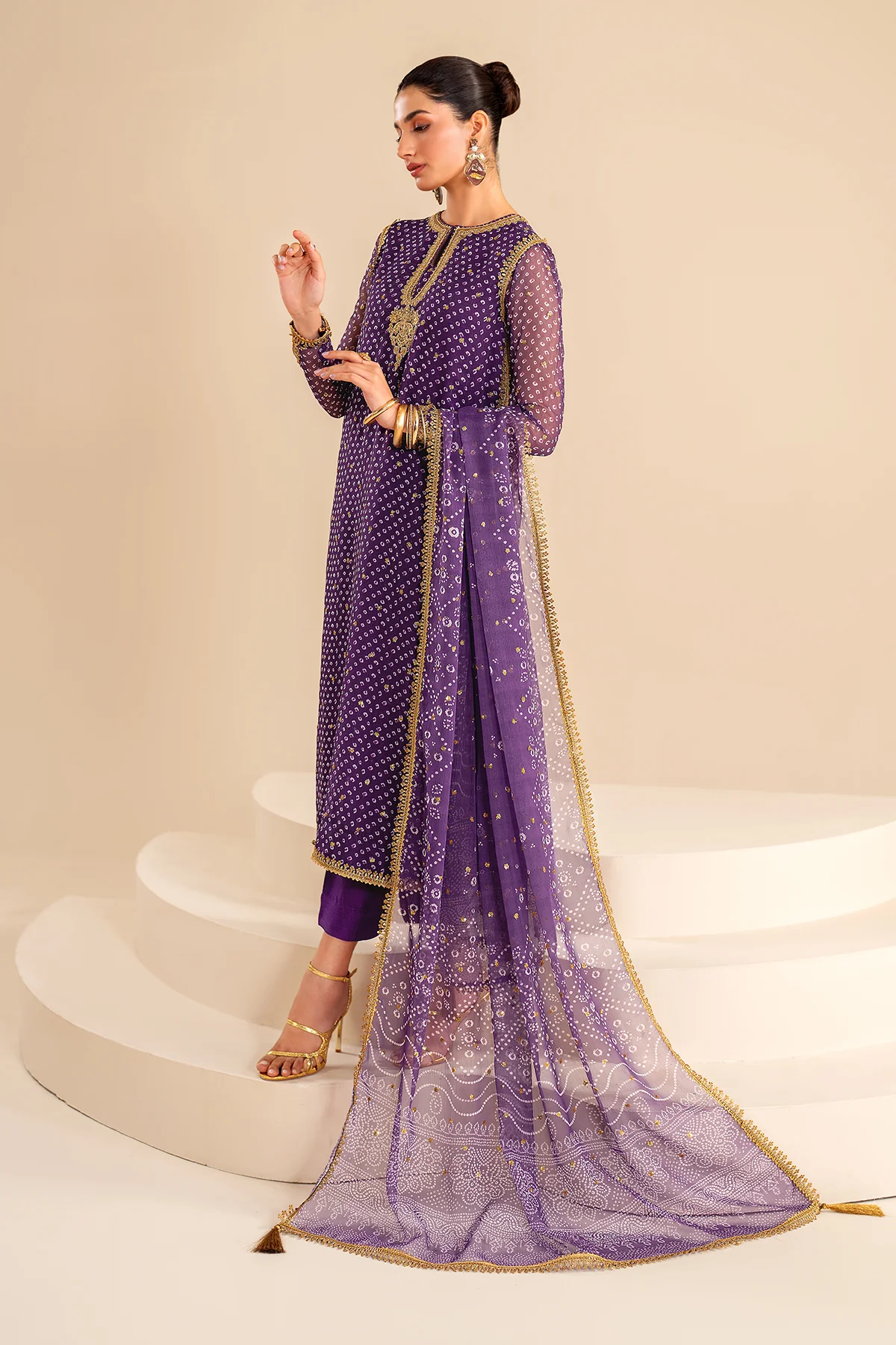 EMBROIDERED CHIFFON UF-625 - Image 3