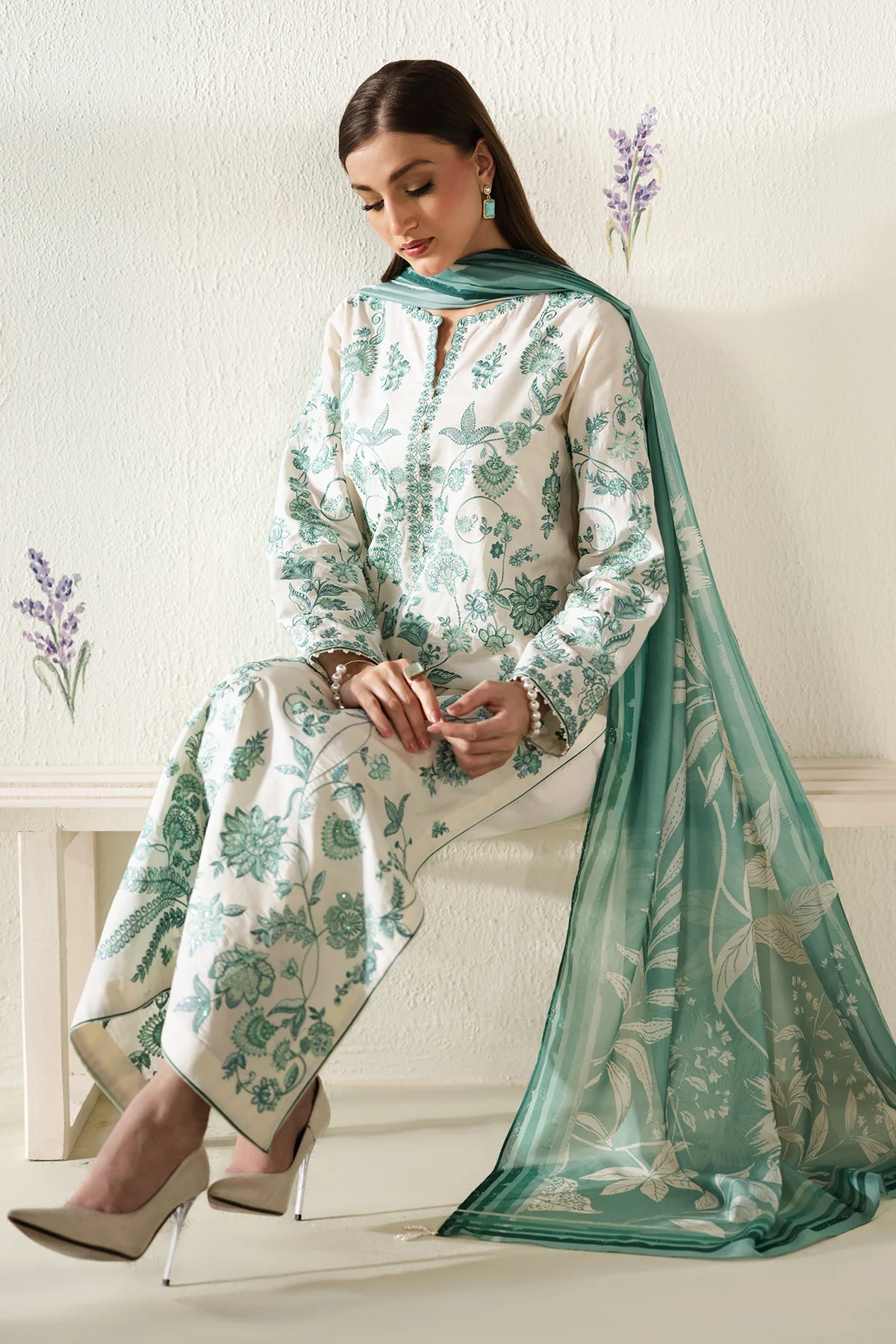 EMBROIDERED JACQUARD LAWN SF-4430 - Image 4