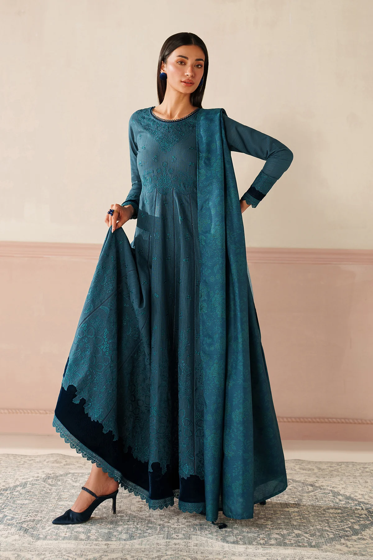 EMBROIDERED KHADDAR PR-1234