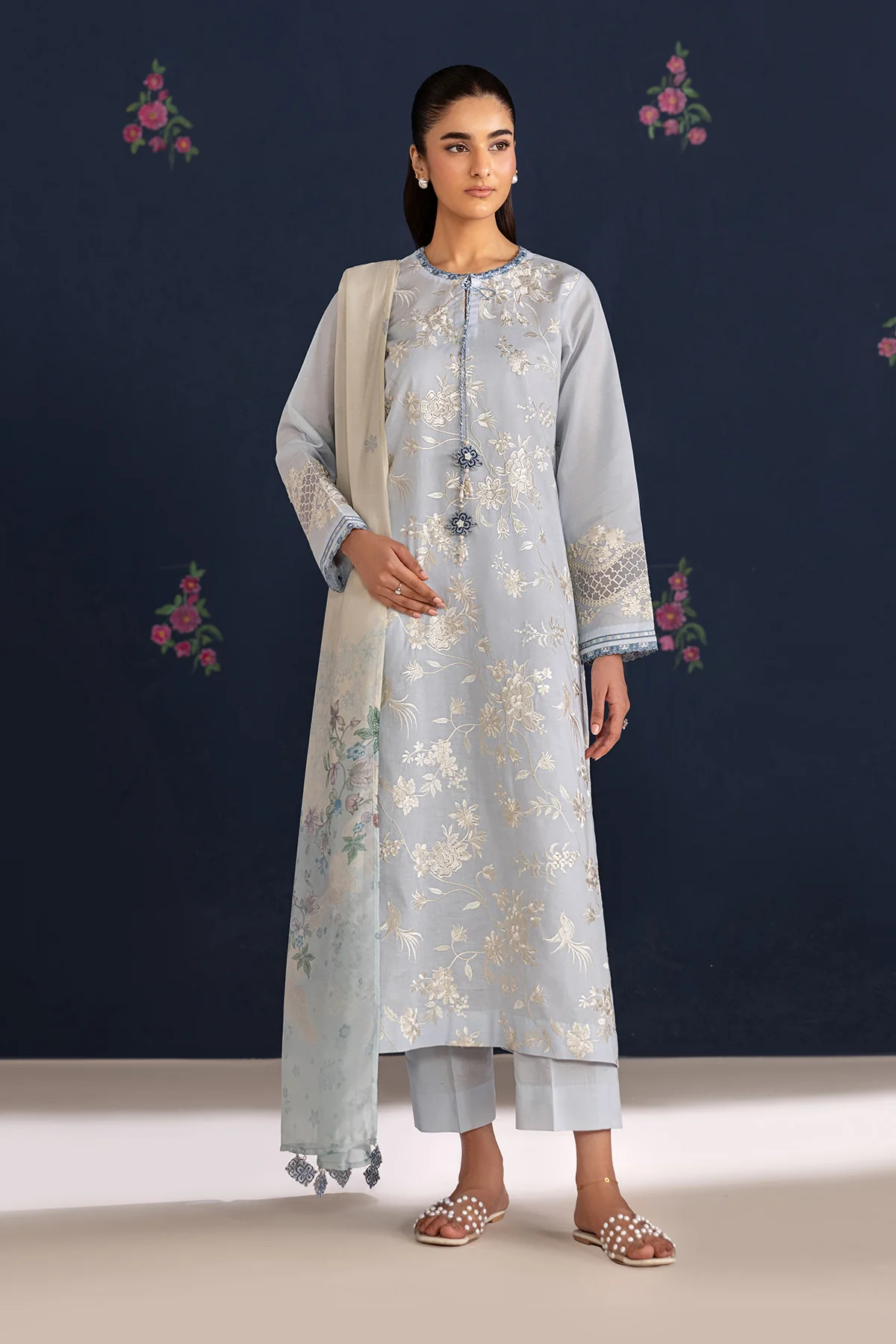 EMBROIDERED LAWN SF-4466