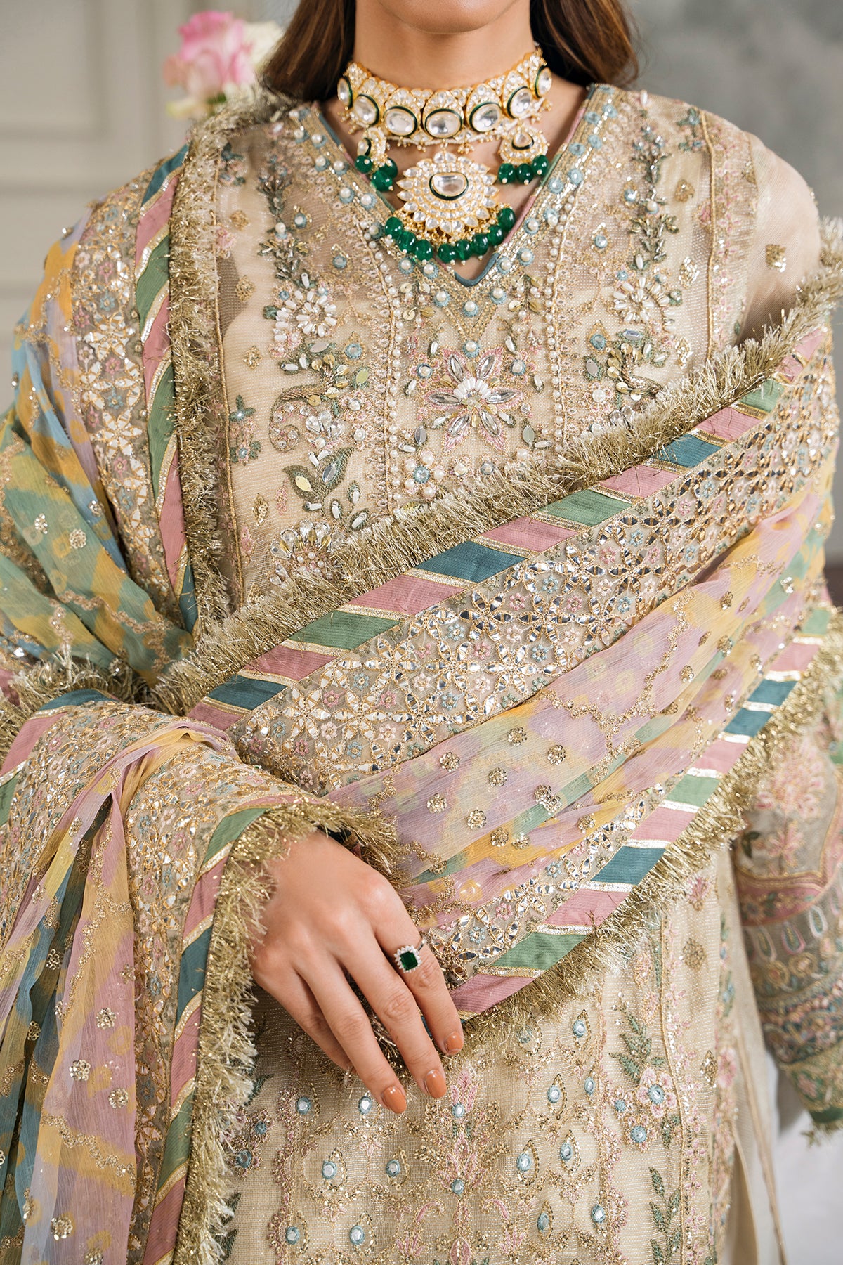 EMBROIDERED MASURI CH12-04 UNSTITCHED - Image 16