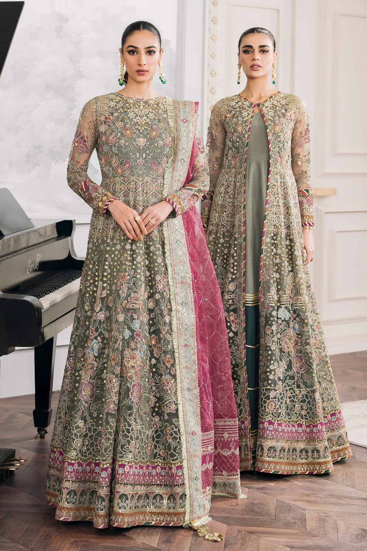EMBROIDERED NET CH12-02 STITCHED