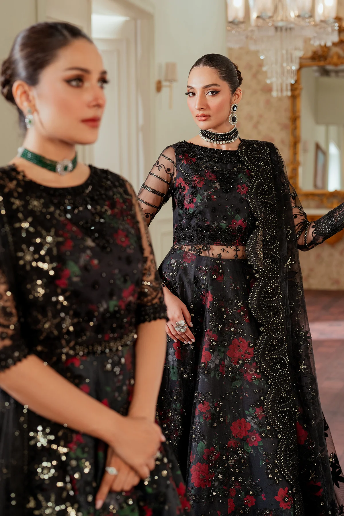 EMBROIDERED NET CH13-05 UNSTITCHED - Image 15