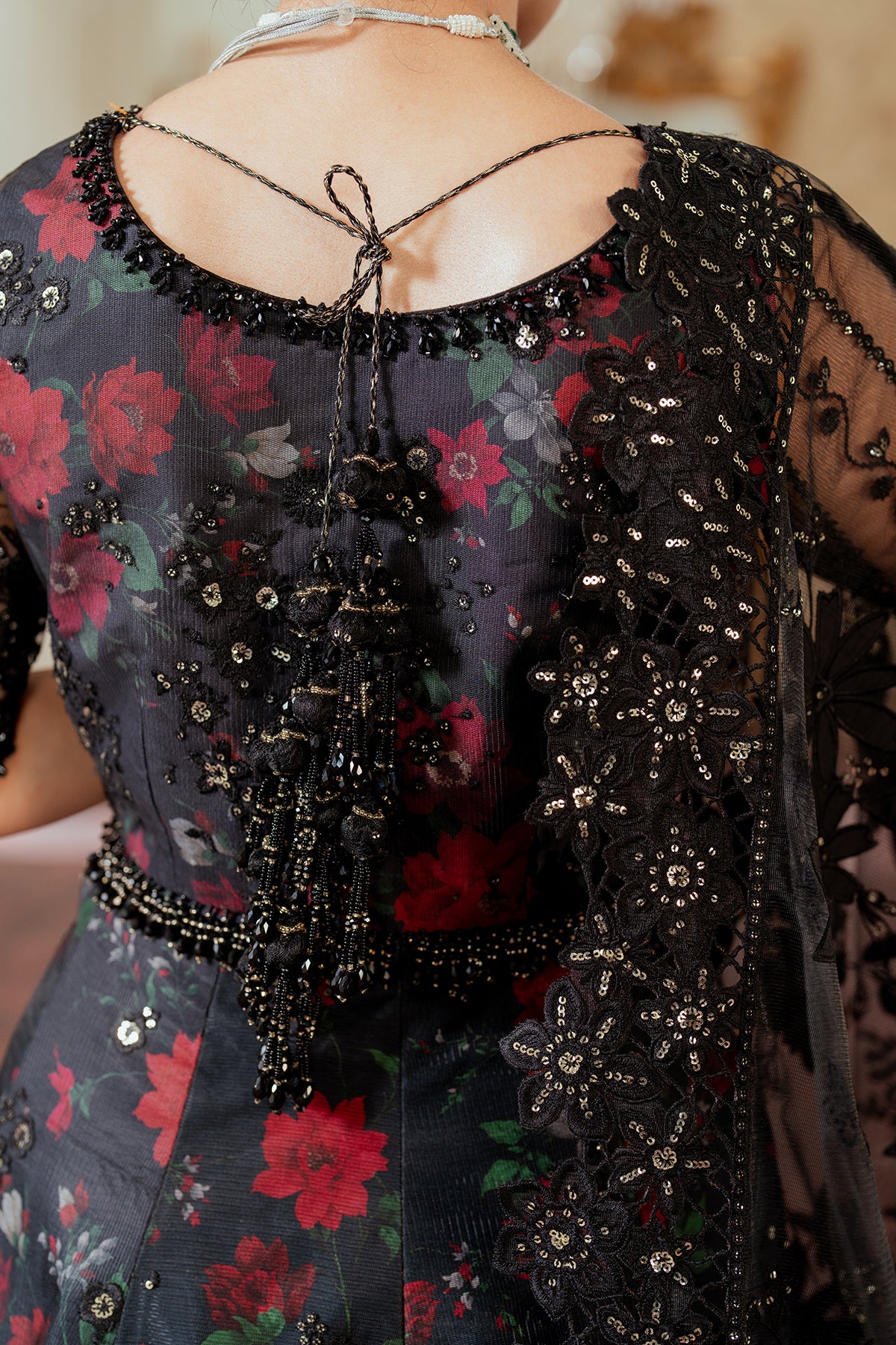 EMBROIDERED NET CH13-05 UNSTITCHED - Image 9