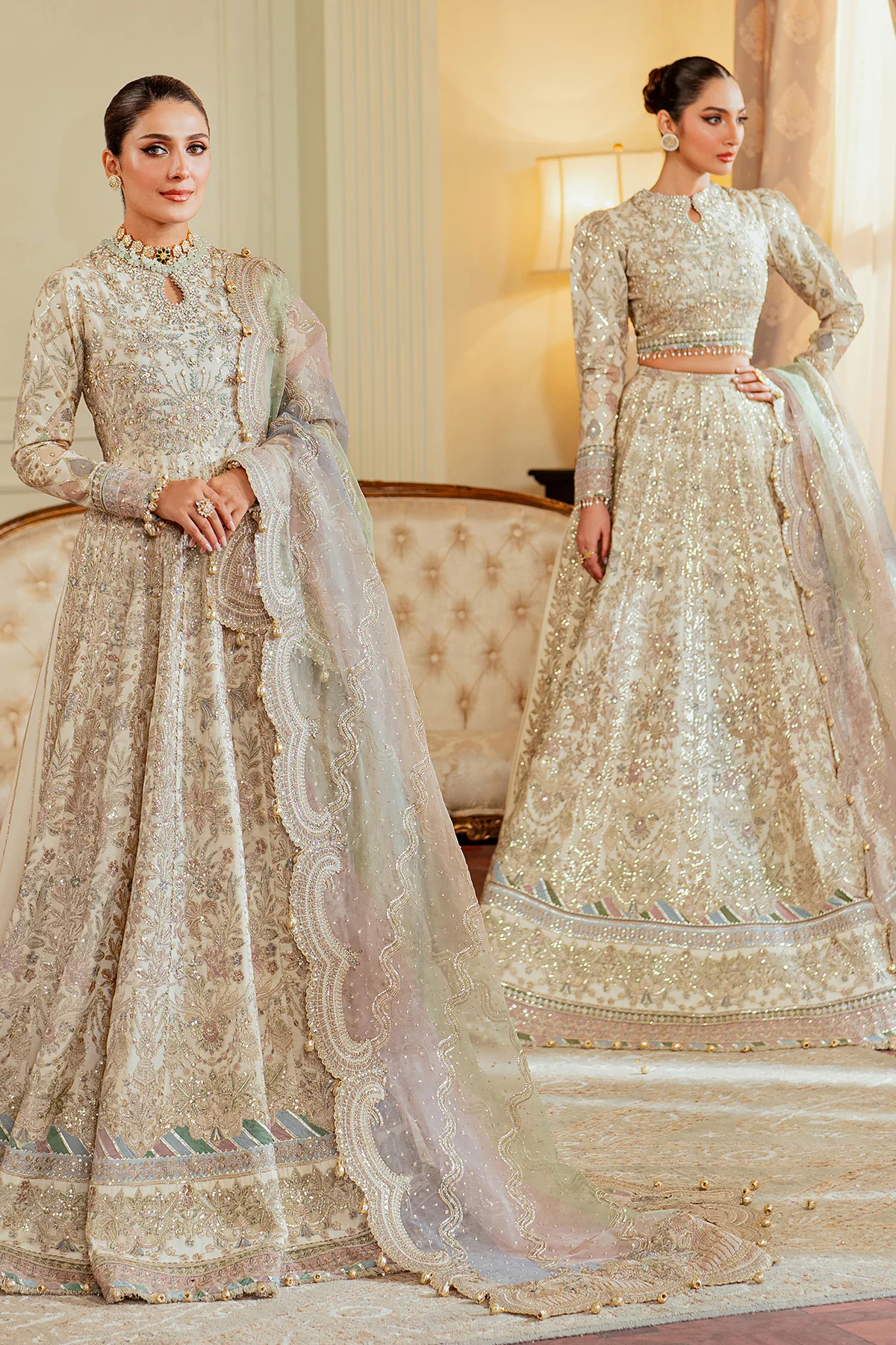 EMBROIDERED NET CH13-06 UNSTITCHED - Image 10