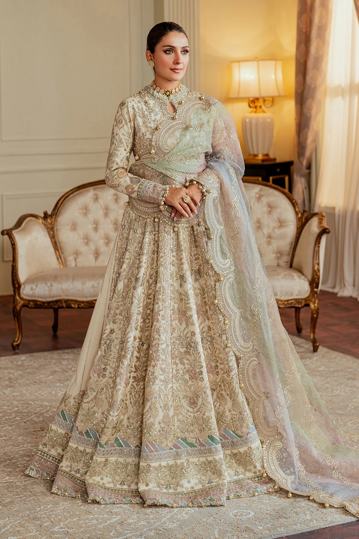 EMBROIDERED NET CH13-06 UNSTITCHED - Image 15