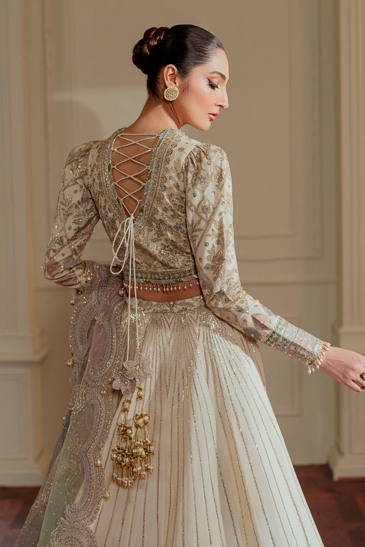 EMBROIDERED NET CH13-06 UNSTITCHED - Image 24