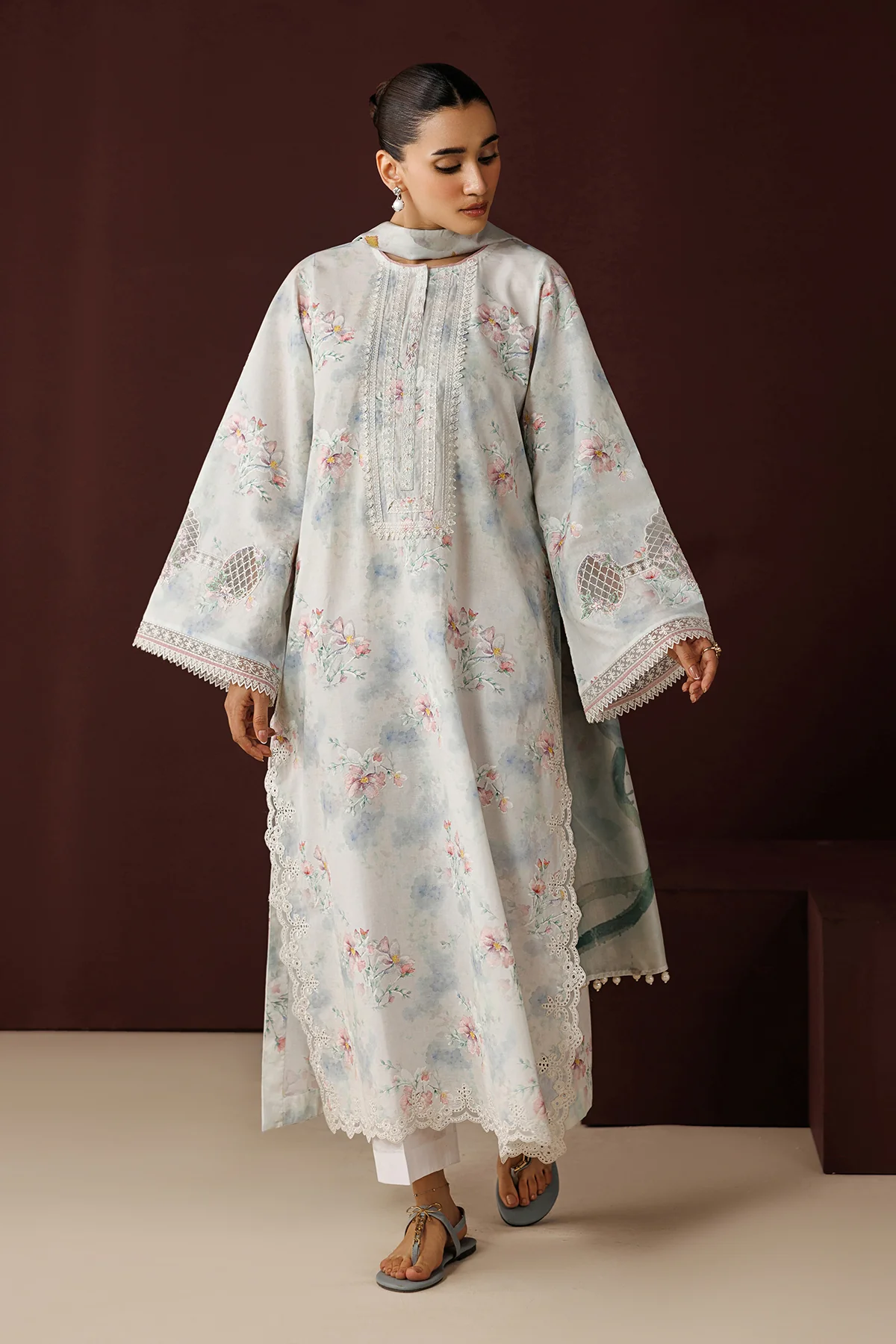 EMBROIDERED PRINTED LAWN PR-1266