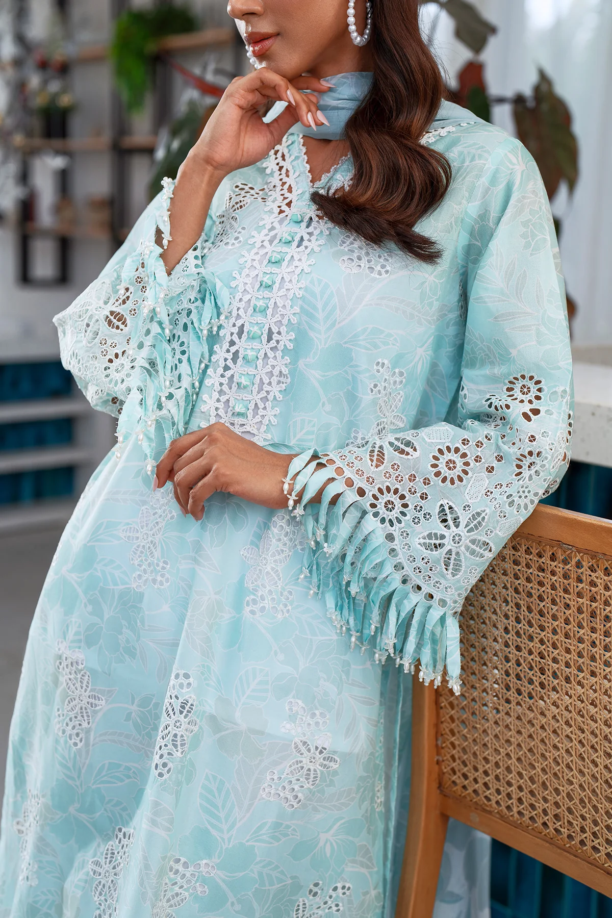 EMBROIDERED PRINTED LAWN UF-4074 - Image 3