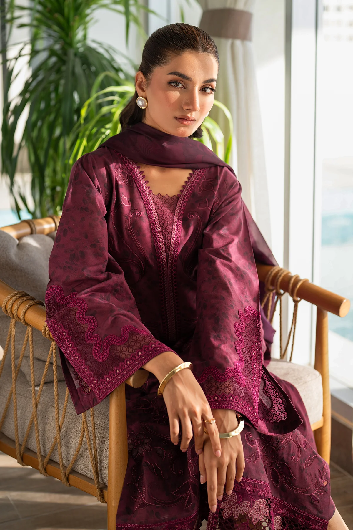 EMBROIDERED PRINTED LAWN UF-4098 - Image 6