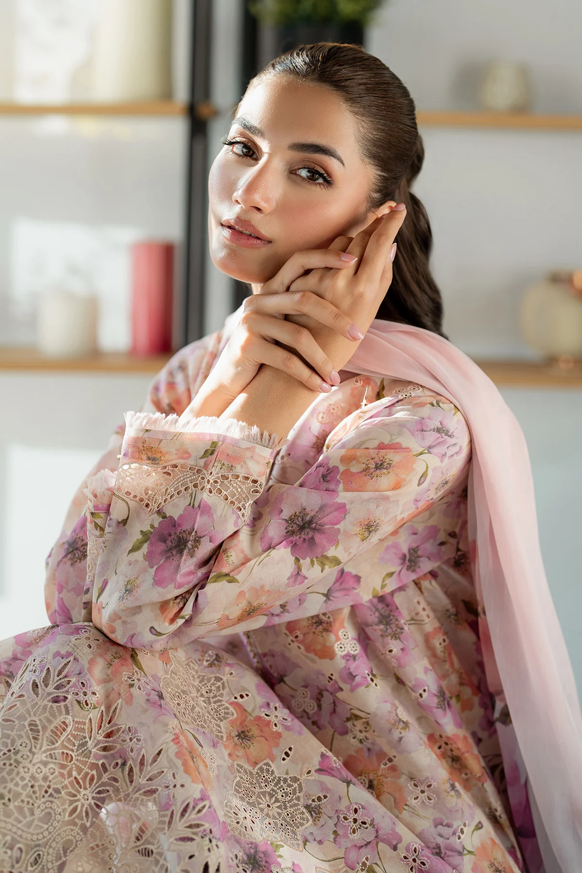 EMBROIDERED PRINTED LAWN UF-4099 - Image 6