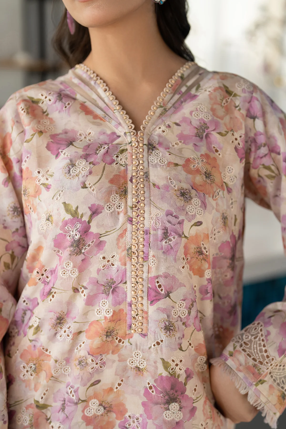 EMBROIDERED PRINTED LAWN UF-4099 - Image 8