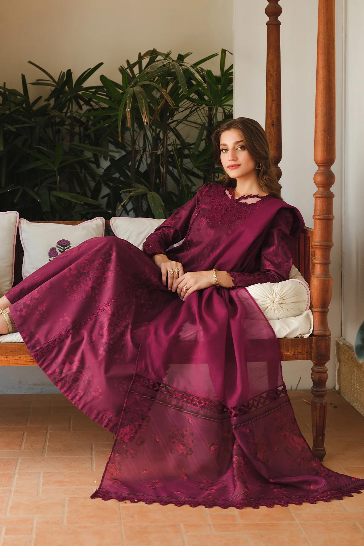 EMBROIDERED PRINTED LAWN UF-645 - Image 5