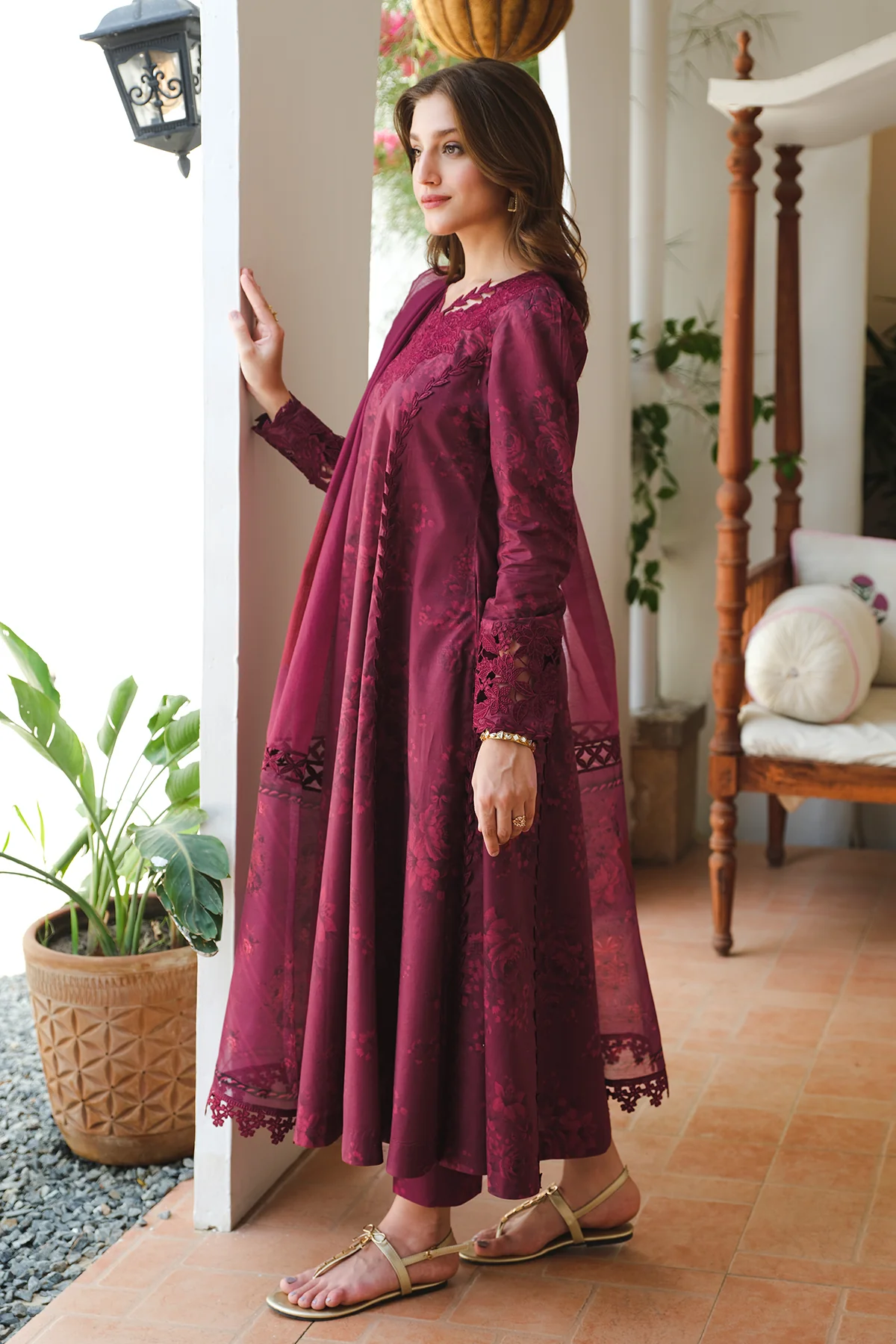 EMBROIDERED PRINTED LAWN UF-645 - Image 6