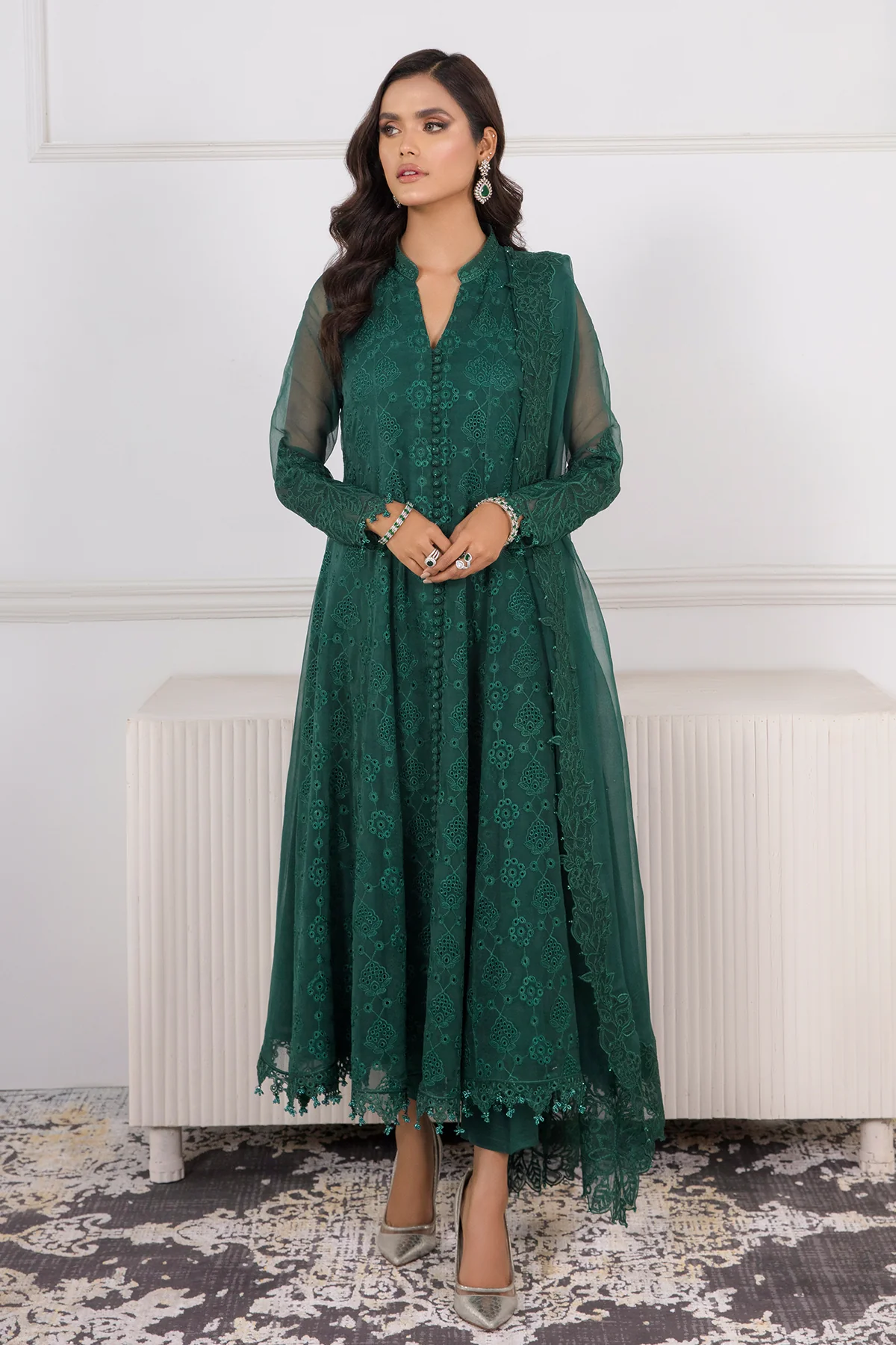 EMBROIDERED SCHIFFLI CHIFFON SF-339