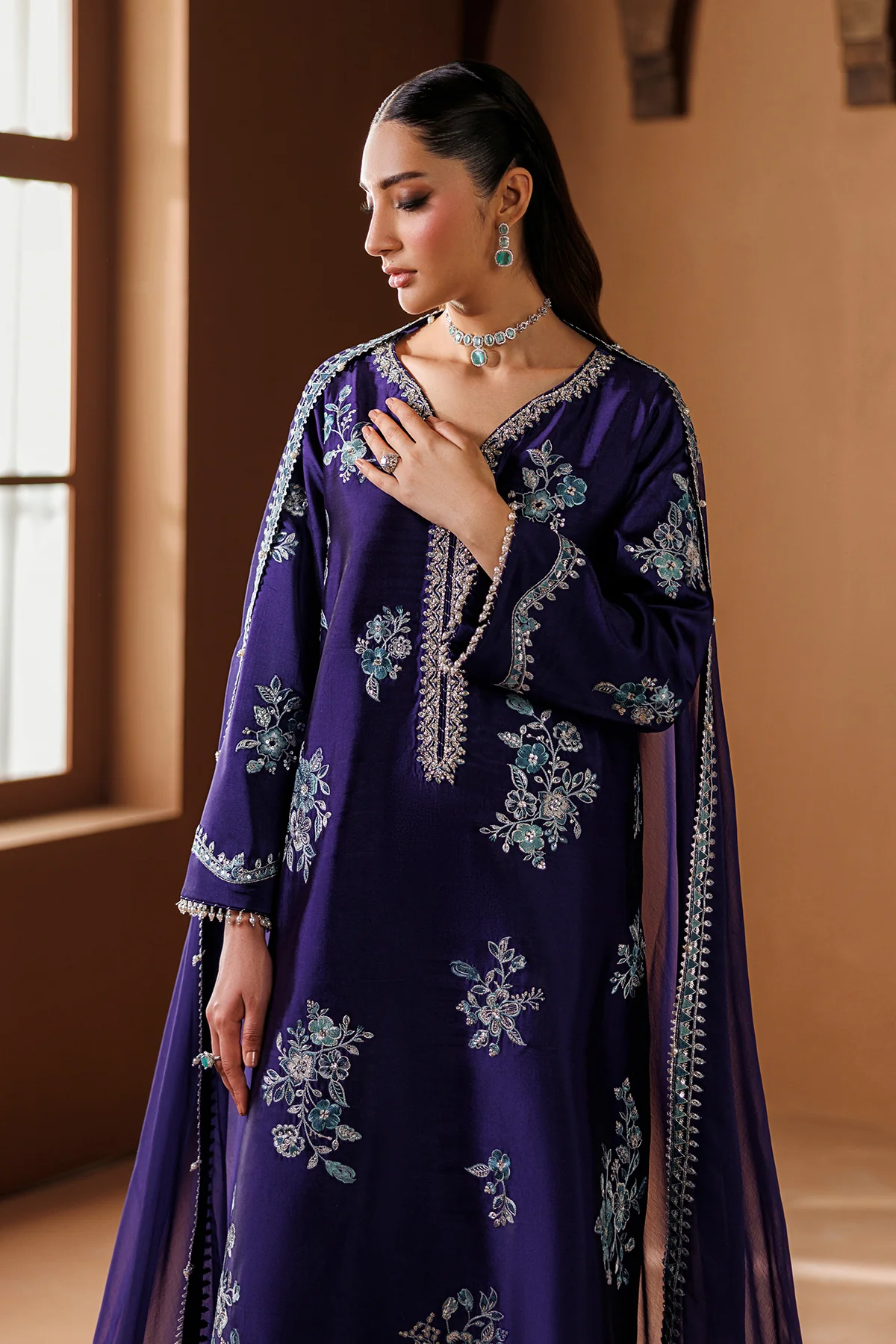 EMBROIDERED SHEESHA SILK PR-1284 - Image 6