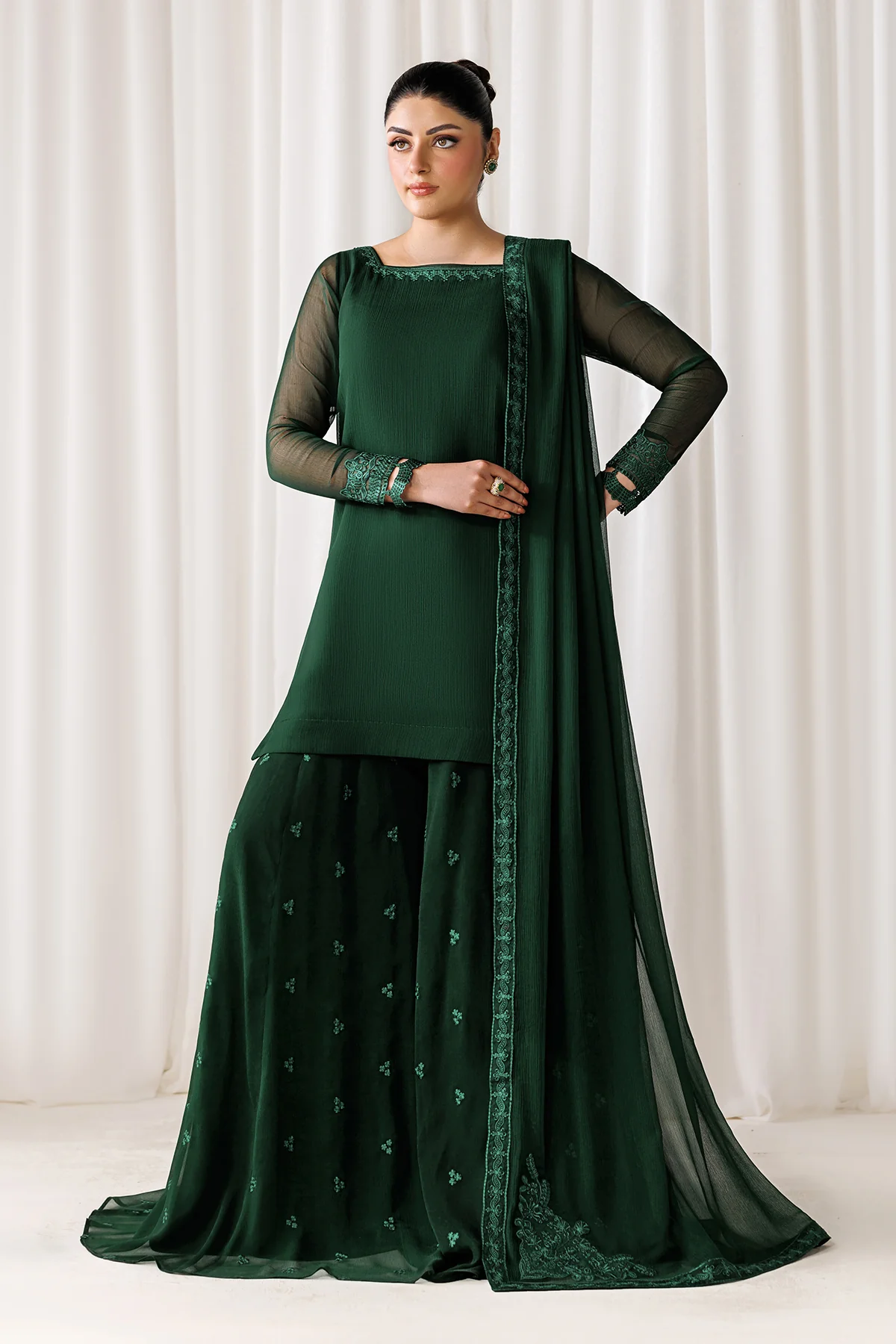 PLAIN CHIFFON DUPATTA-110 - Image 2