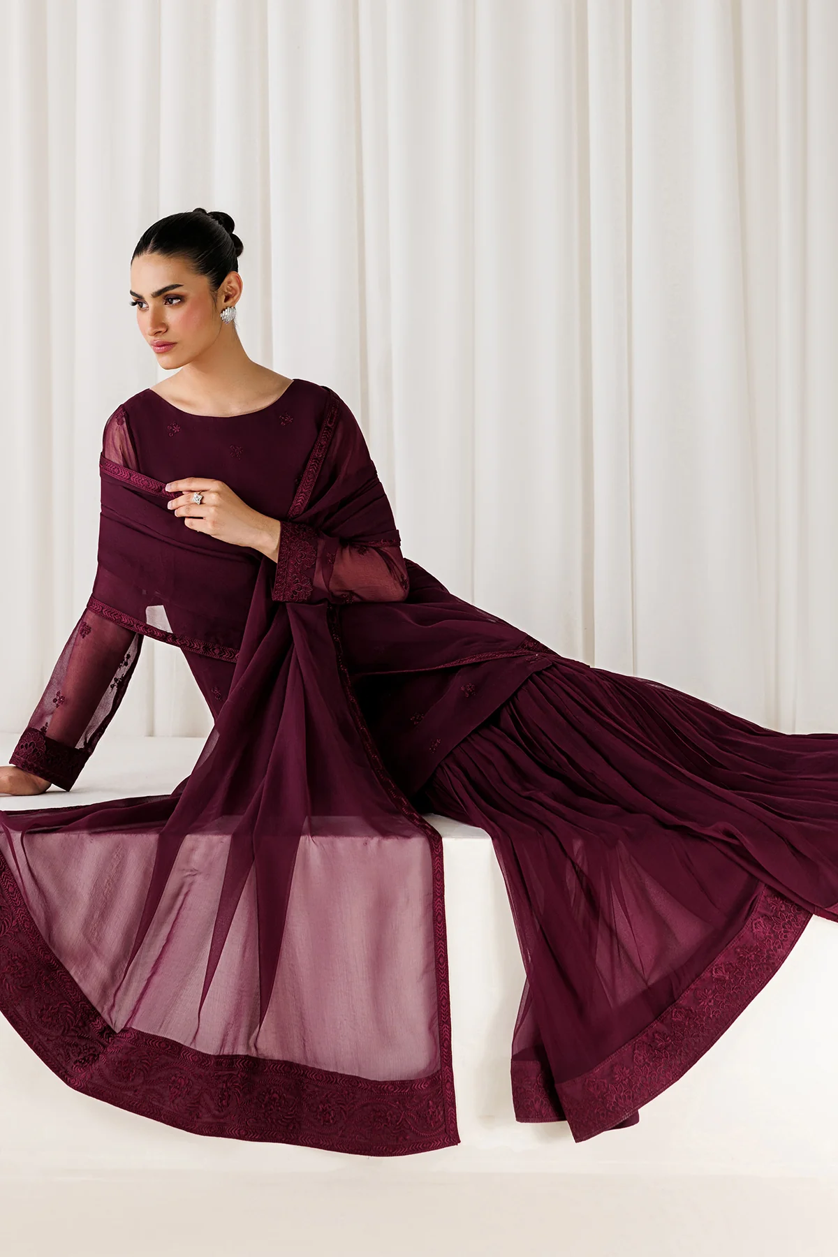 PLAIN CHIFFON DUPATTA-114 - Image 3