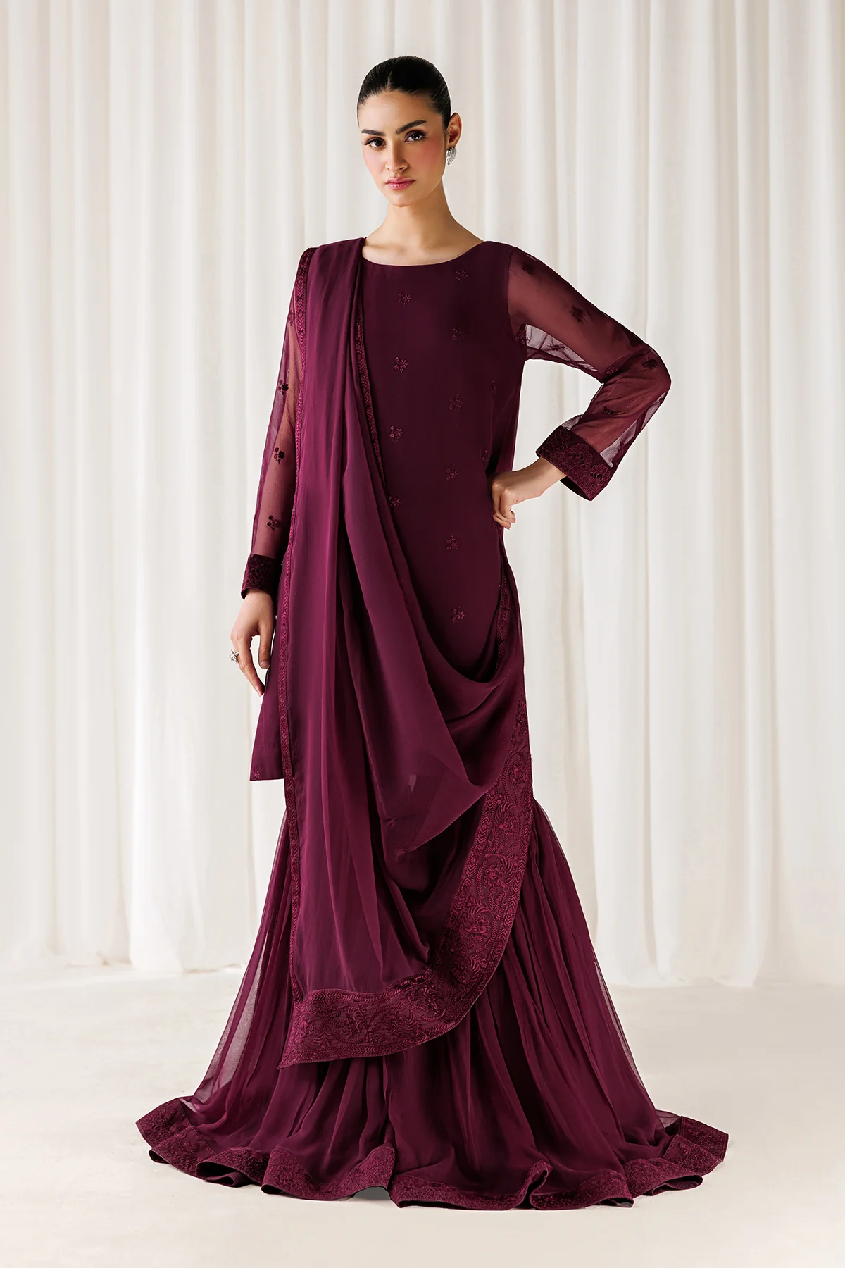 PLAIN CHIFFON DUPATTA-114 - Image 4