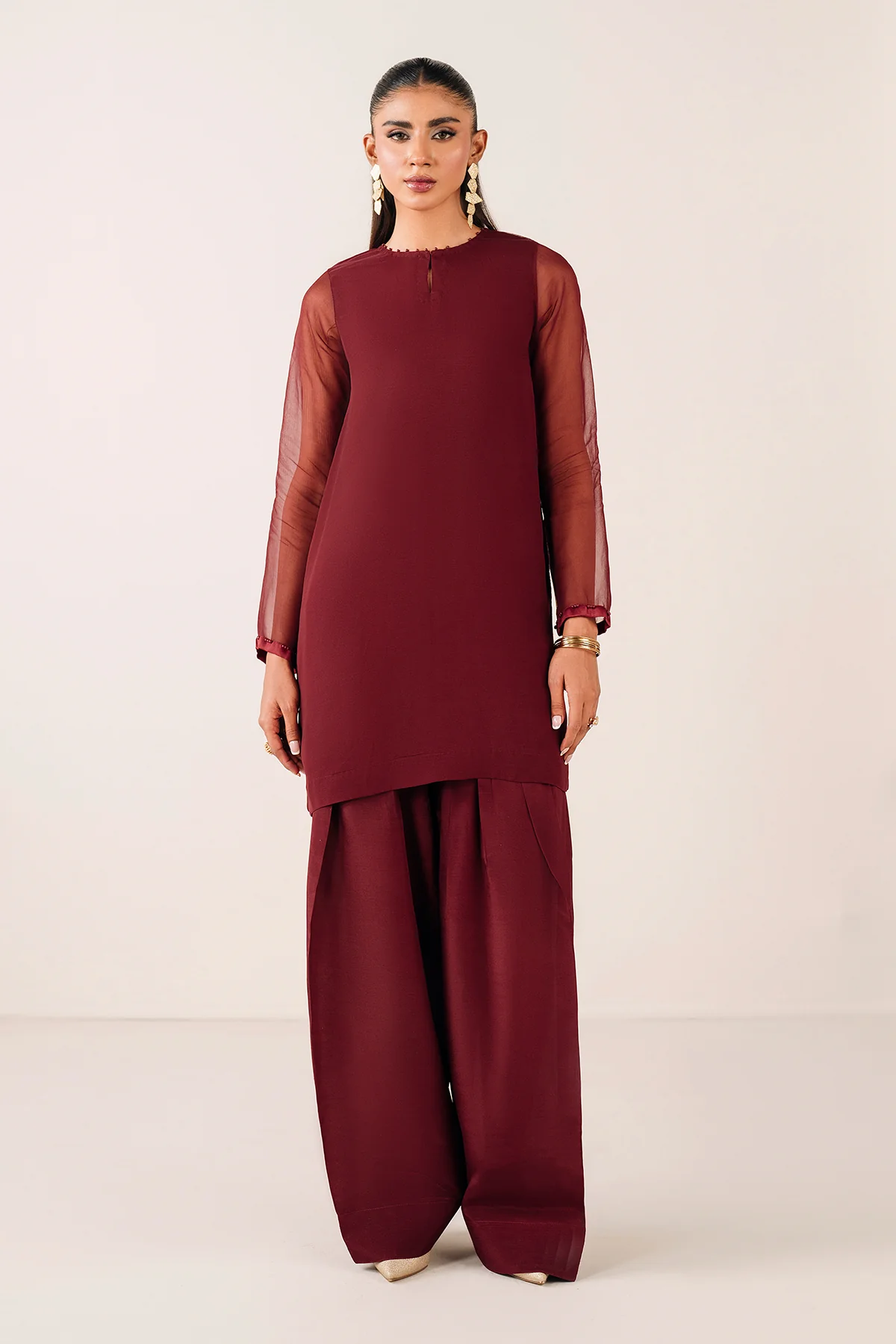 PLAIN CHIFFON SHIRT PR-1119